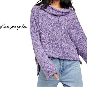 Free People BFF Sweater Grape Hyacinth Large